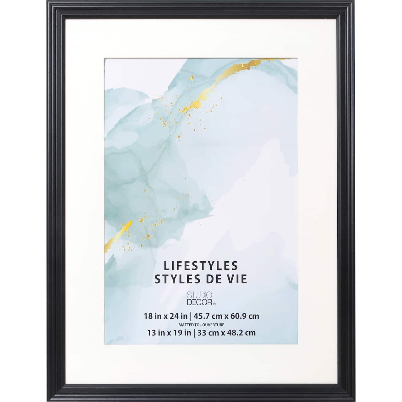 Lifestyles™ Black Large Frame with Mat by Studio Décor®